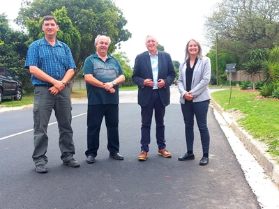 Mayoral visit to the completed upgrade of Airway road