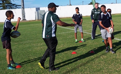 Action-packed rugby clinic