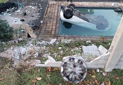 Man found dead after car crashed into pool