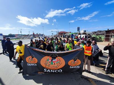 Sanco march starts: Avoid Nelson Mandela Boulevard 