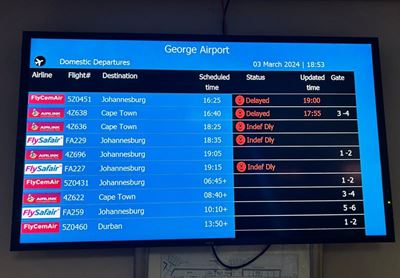 Flights delayed due to thick mist 