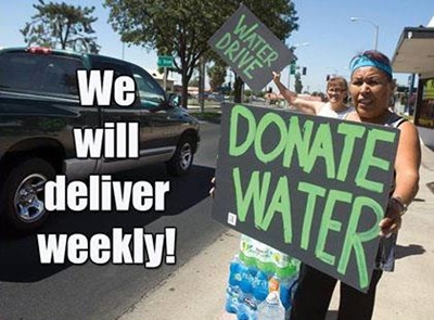 Waterskenkings vir mense in nood