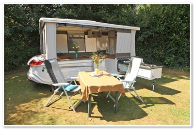 Pop-up camper tows like a sports car
