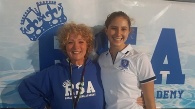 Hannah in National Open Water training squad