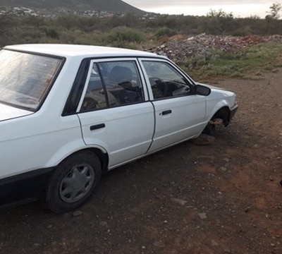 Stolen car found stripped