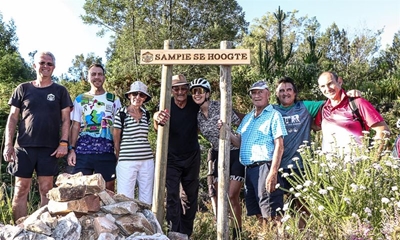 Nuwe naambord vir 'Sampie se hoogte'