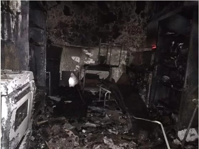 Fire burns down Roosevelt High School school hall