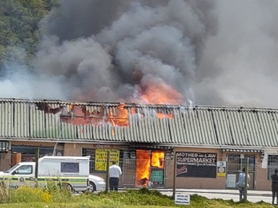Fire at Great Brak shops