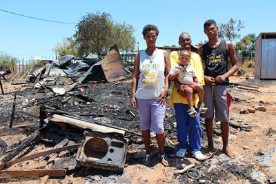 Gesin dakloos na brand