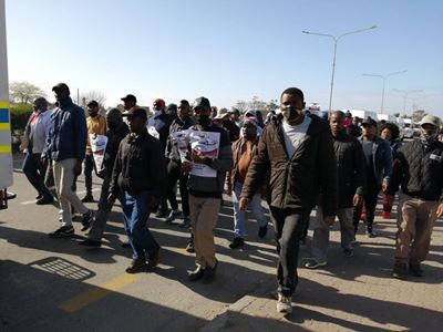 Taxi protest starts