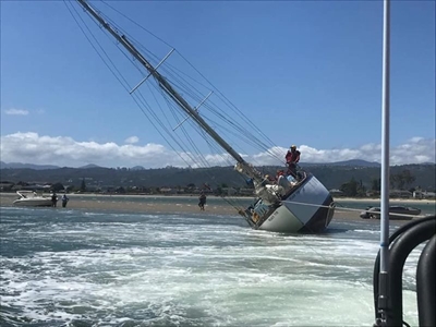 Yacht saved from sinking near Heads