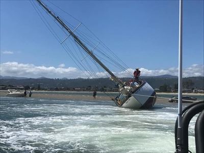 Yacht saved from sinking near Heads