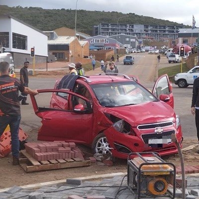 Three seriously injured in taxi, car accident