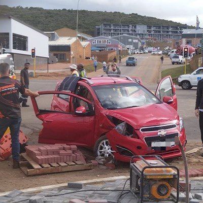 Three seriously injured in taxi, car accident