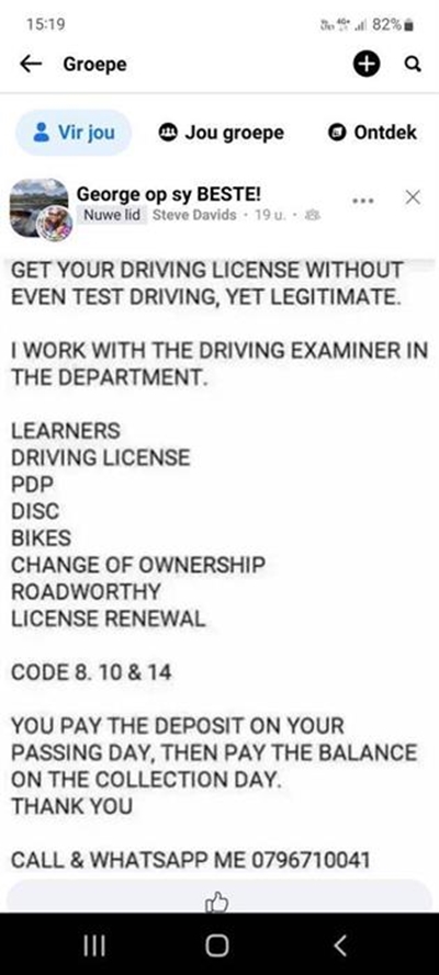 New driver's licence scam doing the rounds