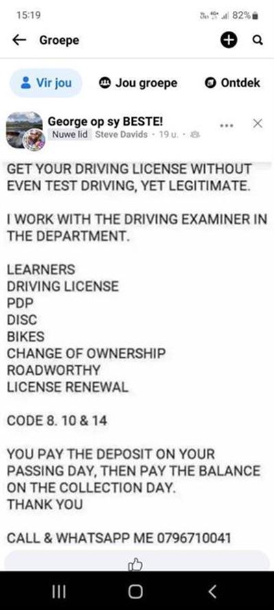 New driver's licence scam doing the rounds