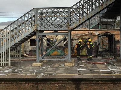 Train carriages set alight at Retreat station in Cape Town