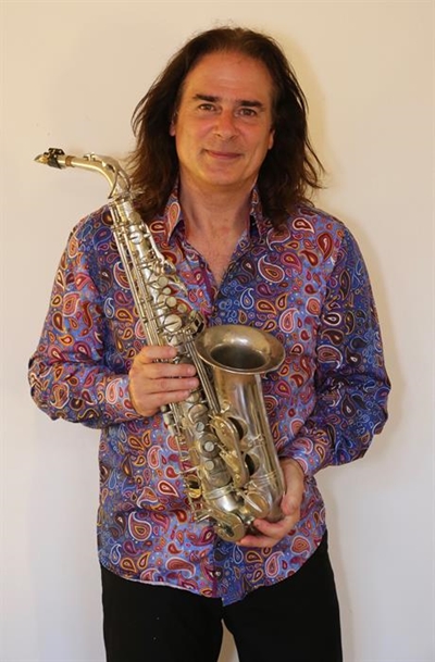 Saxophonist Andrew Young in George