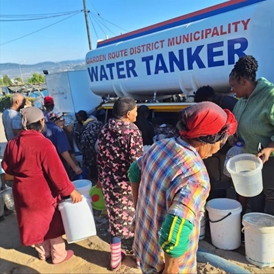 Water delivery operations continue on Friday morning