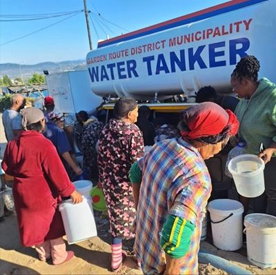 Water delivery operations continue on Friday morning