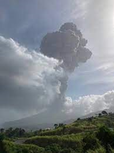 Thousands flee as volcano erupts on Caribbean island of St Vincent
