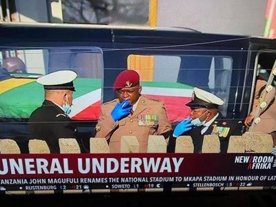 ‘Smoking’, ‘lack of social distancing’ at Mlangeni’s funeral causes uproar on Twitter