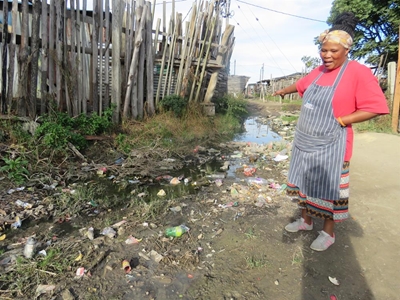 Smelly, dirty dam-up a problem at creche