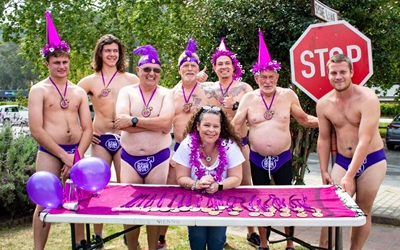 Daring to run in Speedos