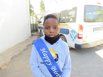 Boy gives back on birthday