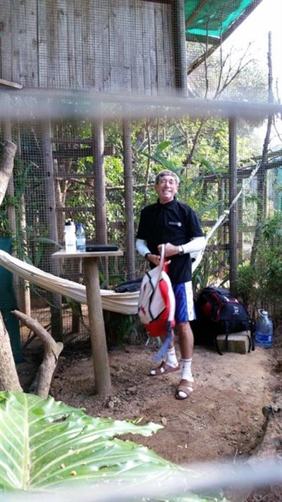 Caged to highlight animal petting trade