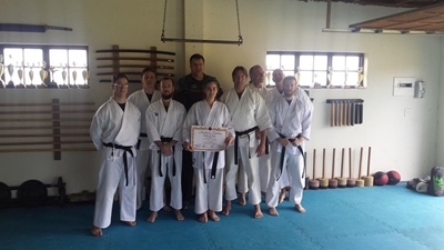 Chandrè Strydom grades for black belt