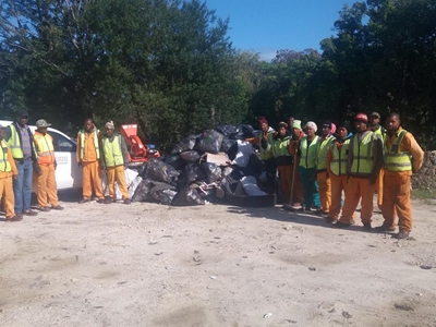 14 000 kilograms of rubbish cleared from N2
