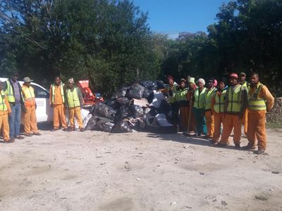 14 000 kilograms of rubbish cleared from N2