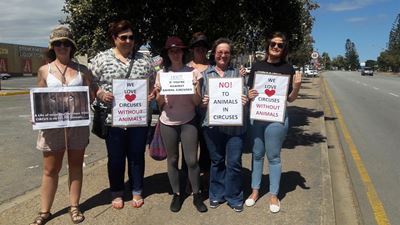 Protest against circus using animals