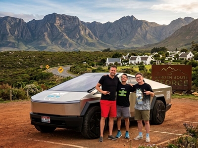 Blind runner from George gets dream drive in Cybertruck