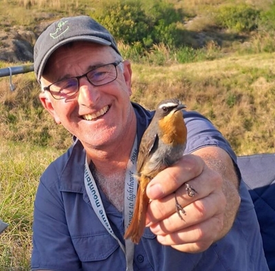Bird ringer speaking at Wessa Eden AGM
