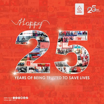 SANBS celebrates 25 years of saving lives; 25 years of history, legacy and heritage