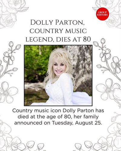 Country music icon Dolly Parton dies at 80