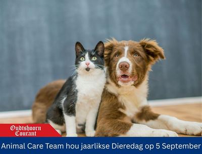 Animal Care Team hou Dieredag op 5 September