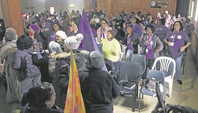 Rain cannot dampen women's spirit