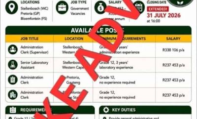 Department of Agriculture warns jobseekers against fraudulent recruitment advert