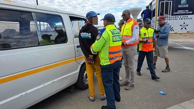 Drunk driving arrest and fines at learner transport intervention in Thembalethu