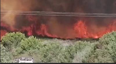 Brand by Melkhoutfontein buite beheer
