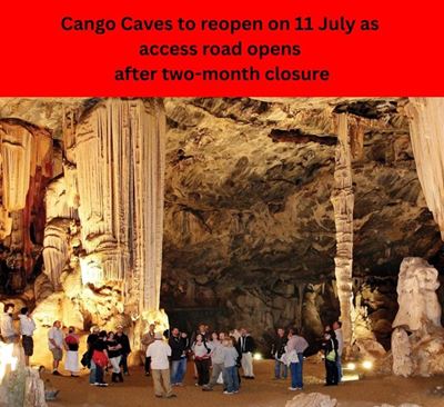 Cango Caves to reopen on 11 July as access road opens after two-month closure