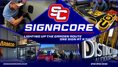 Signacore transforms businesses across the Garden Route with eye-catching signage projects