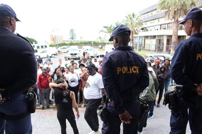 Marchers gather outside municipality over housing in Mossel Bay