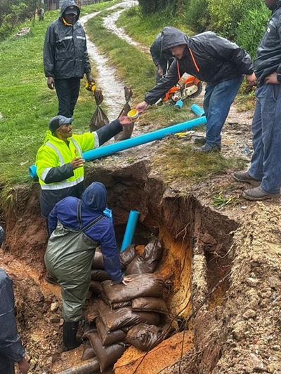 Bigai Heights pipe burst repaired
