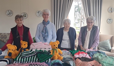 Ladies of Murray House knit for charity