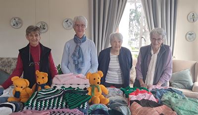 Ladies of Murray House knit for charity