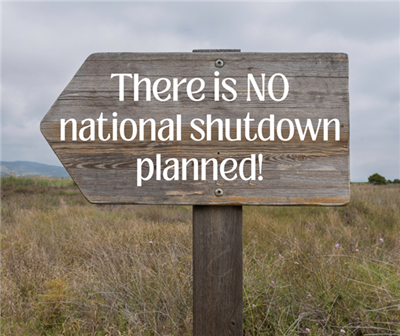 30 June will be a normal day, not a national shutdown